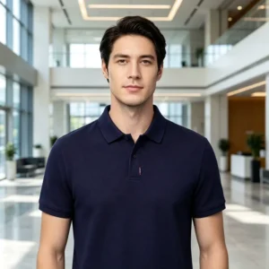 Wormwood Pique Cotton Polo Shirt 200GSM Breathable Short-Sleeve Golf Workwear
