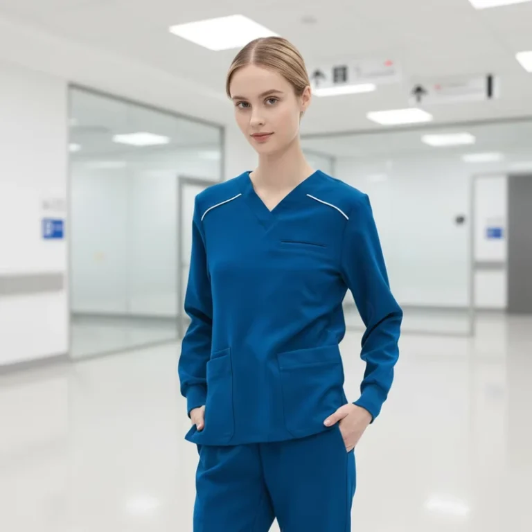 Woven-Polyester-Rayon-Medical-Scrub-Sets-Hospital-Nursing-Uniform-Women-Men-OEM-Custom-Logo-Anti-Wrinkle
