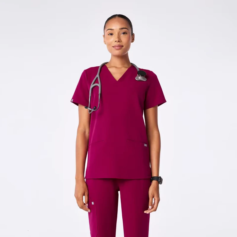 Woven Scrub Set Hospital Nurse Cleaning Uniform Set
