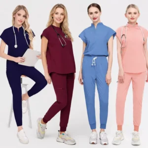 XL Medical Nursing Scrub Set in Spandex Jersey