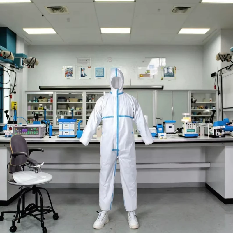 XPRO Factory Comfortable Disposable PPE Coverall Waterproof Safety Work Clothes Types 3 4 5 6 Suit