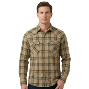XUFEI Custom Logo OEM Manufacturer High Quality Work Flannel 100% Cotton Men’s Long Sleeve Workwear Designer Plaid Check Shirt