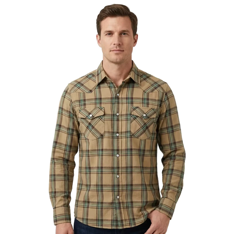 XUFEI Custom Logo OEM Manufacturer High Quality Work Flannel 100% Cotton Men's Long Sleeve Workwear Designer Plaid Check Shirt