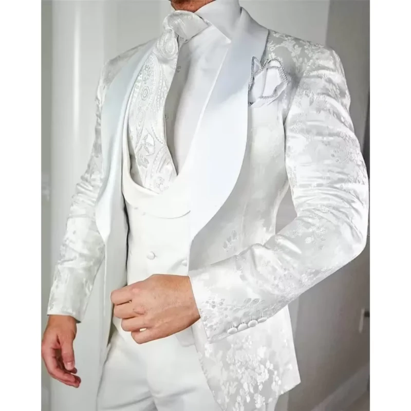 XXS-7XL High Quality Men's Suits Formal Business Wedding Groom's Three Piece Suits Office Casual Tuxedo (Jackets+Vest+Pants)