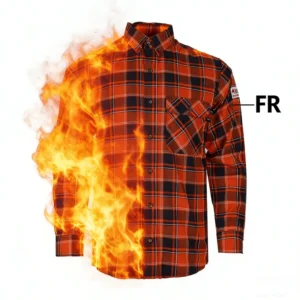 Xinke Plaid Shirt Factory Customize FR Flame Resistant Breathable Flame Resistant Safety Shirt
