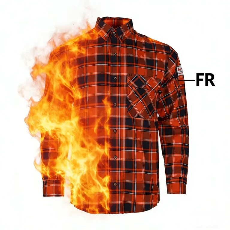 Xinke-Plaid-Shirt-Factory-Customize-FR-Flame-Resistant-Breathable-Flame-Resistant-Safety-Shirt