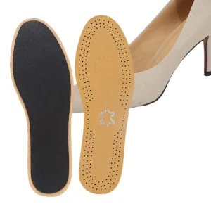 YIBO Customized Brown Genuine Leather Foam Insole for Business Use Soft Comfort Foot Protection Sizes 35 50 50g