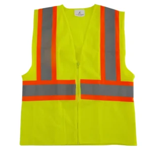 Yellow Hi Vis Mesh Safety Vest With Pockets
