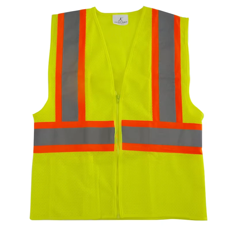 Yellow Hi Vis Mesh Safety Vest With Pockets