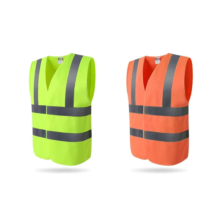 Yellow Orange High Visibility Construction Hi Vis Reflective Safety Vest