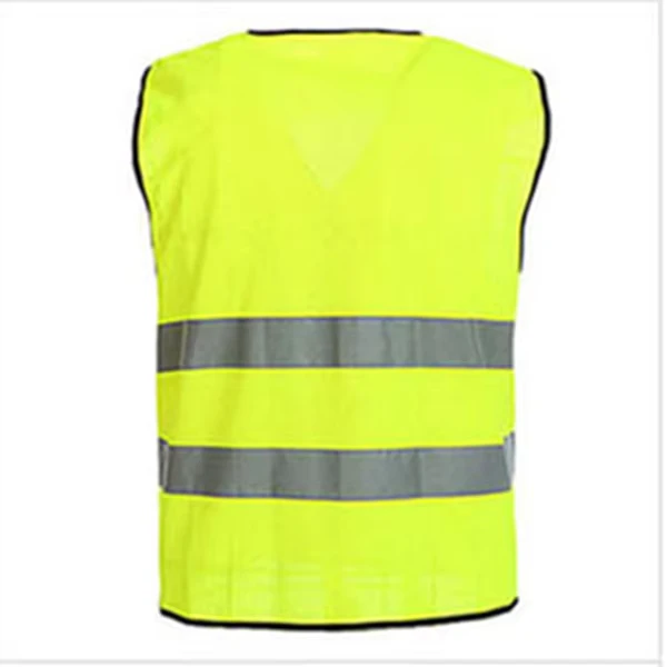 Yellow Safety Reflective Zipper Motorcycle Jacket