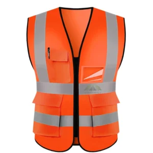 Yellow Zipper Black Safety Jacket Reflective Vest Color Blue Hi Vis Executive Airport Personalized Safety Reflectors Vest Cargo