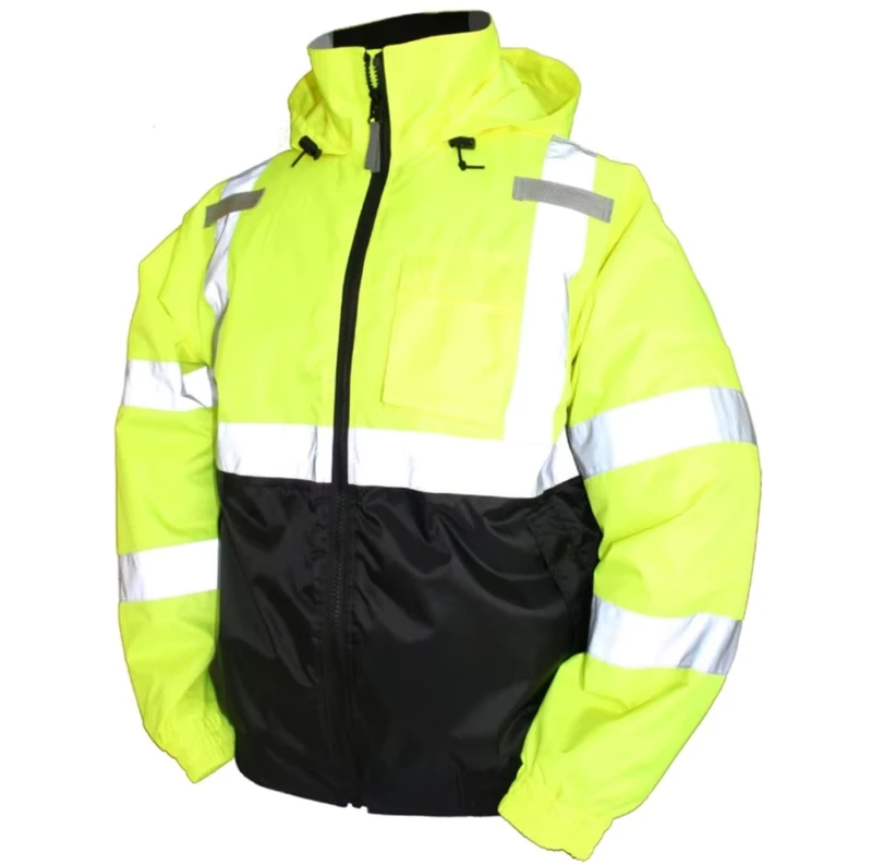 ZHENGXING Custom High Visibility Reflective Bomber Jacket Hi Vis Waterproof Safety Work Clothing Construction Jackets