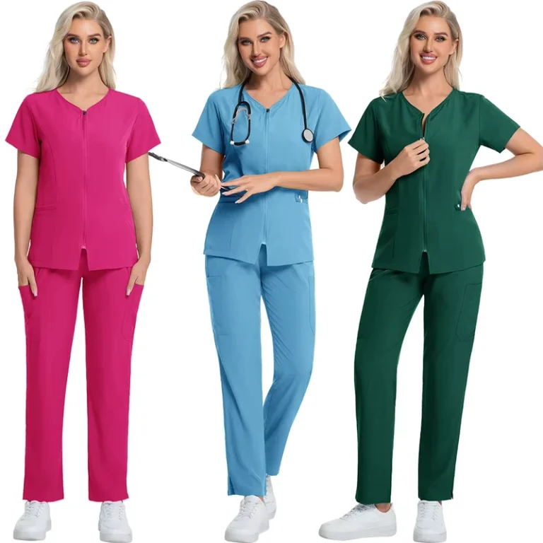 Zip-up-Cardigan-Scrub-Uniforms-Sets-Surgical-Uniform-Medical-Scrubs-Vendors-Hospital-Uniforms-Straight-Leg-Surgical-Uniforms