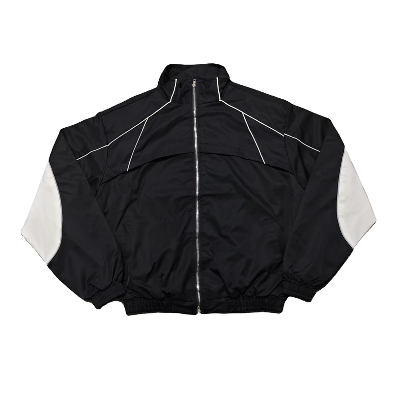 Zip up Nylon Jackets for Men Manufacturer Custom Waterproof Windproof Lightweight Stand Collar Windbreaker Jackets