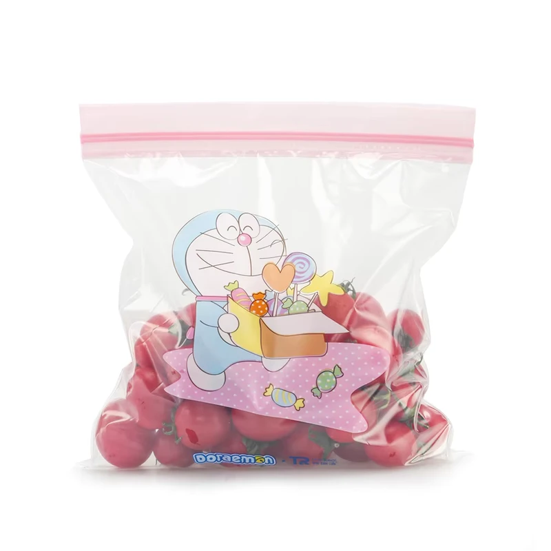 Ziplock Bags Packaging Stand up Pouch Freezer Food Zipper Bag 2mil Plastic Custom Logo Printed Pink PE Gravure Printing