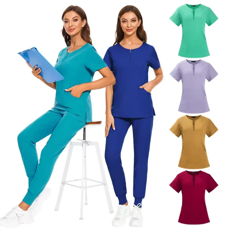 Zipper-Neck-Scrub-Vendors-Custom-Unisex-Medical-Hospital-Fashion-Scrubs-Suit-Men-Dental-Clinic-Nursing-Jogger-Suits