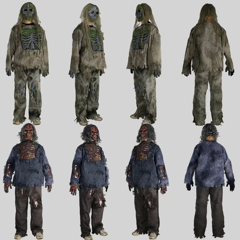 Zombie Horror Costume for Halloween Escape Rooms, Masquerade Parties, and Haunted Houses