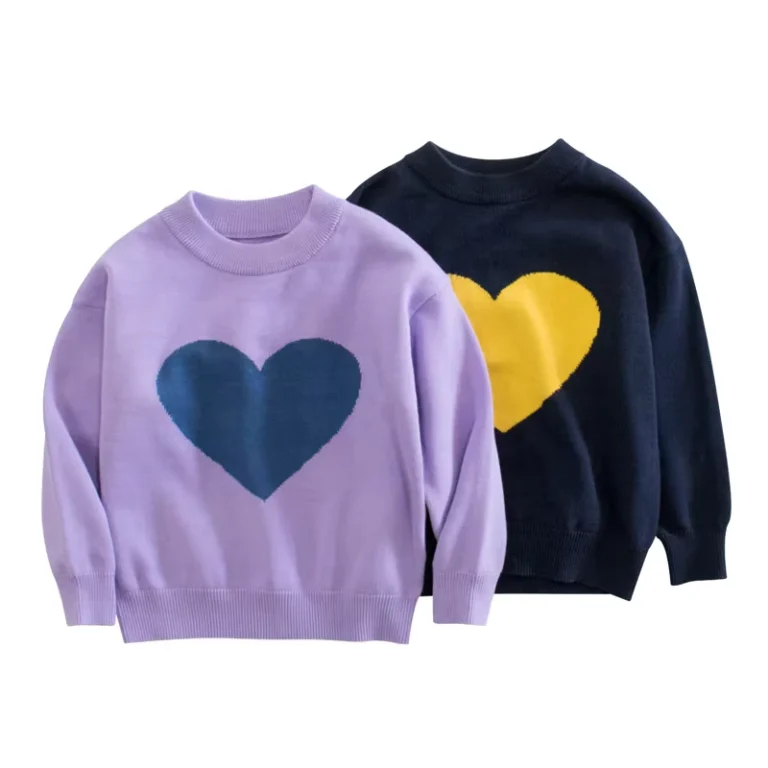 custom-childrens-new-spring-girls-sweater-bottoming-shirt-love-solid-children-knitted-sweater