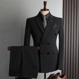 of Double breasted Suit Sets Business Casual and Fashionable Plus size Formal Suits